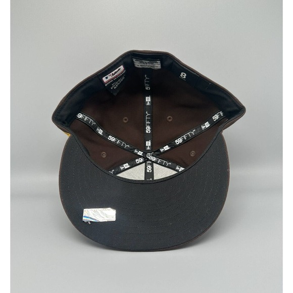 New Era 59FIFTY San Diego Padres MLB Authentic Fitted Hat Cap Brown Sz 8 - Picture 5 of 5
